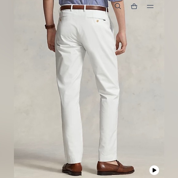(Like New) Polo Ralph Lauren Slim Fit Chino - White - Picture 5 of 7